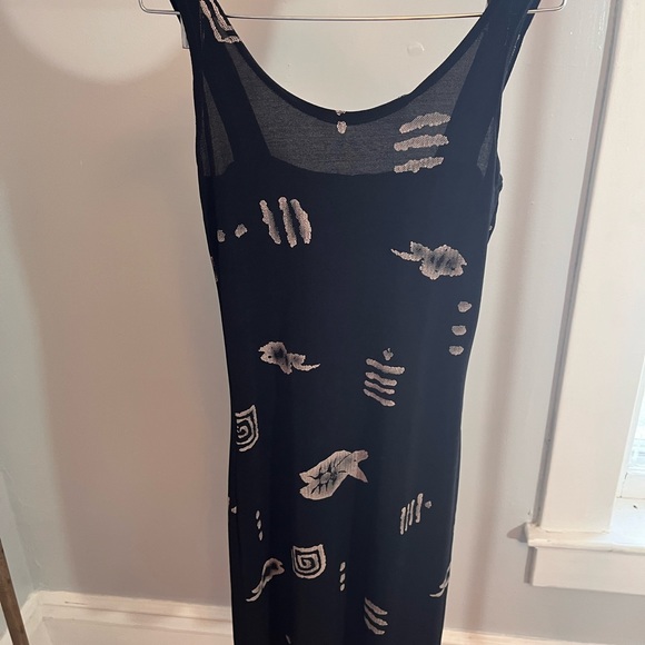 Vintage Abstract Fish/Sea Dress - Picture 4 of 4